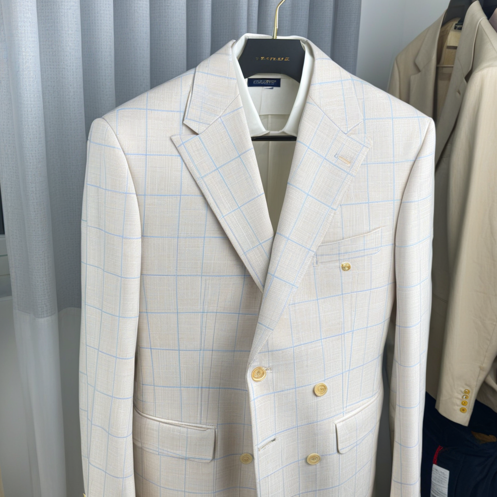 Männeranzug Sakko 2-Teiler in Beige