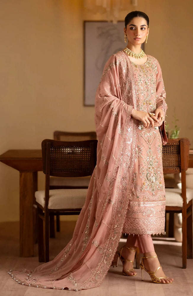 Pastel Pink Chiffon Suit