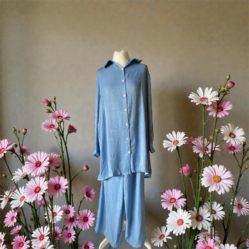 Zwei Teiler , Two Piece . Pyjama Shirt , Pajama, Shirt