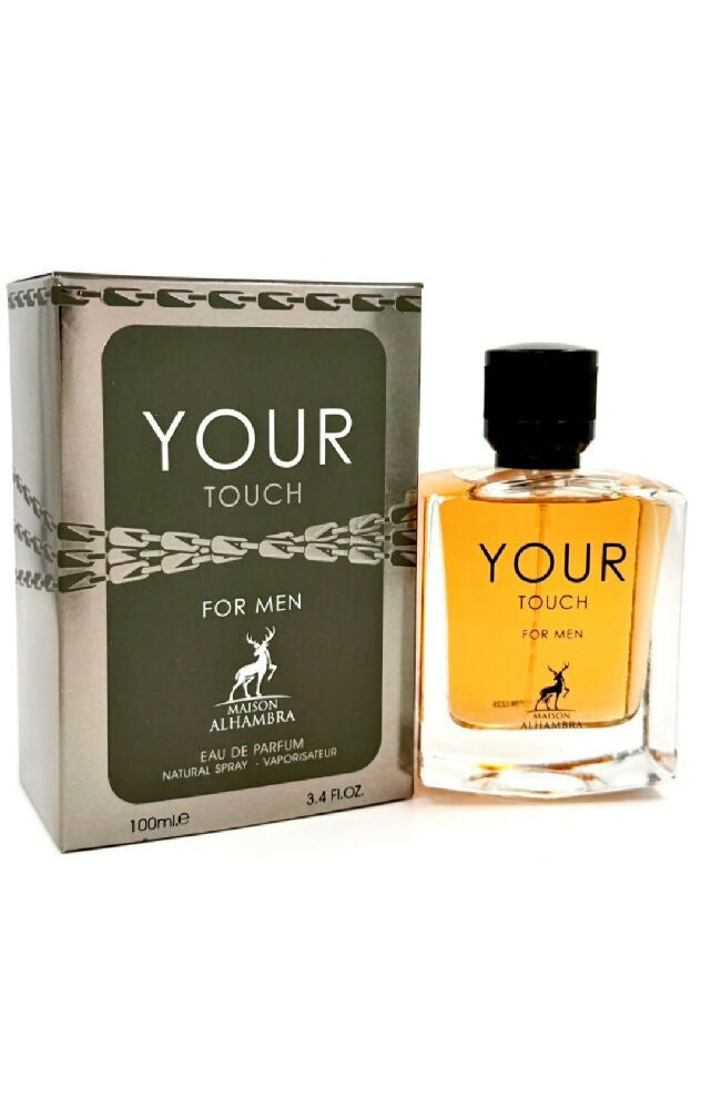 Elegantes MAISON ALHAMBRA Your Touch Herren Eau de Parfum aromatisch-frischer Körper-Duft 30ml Silber