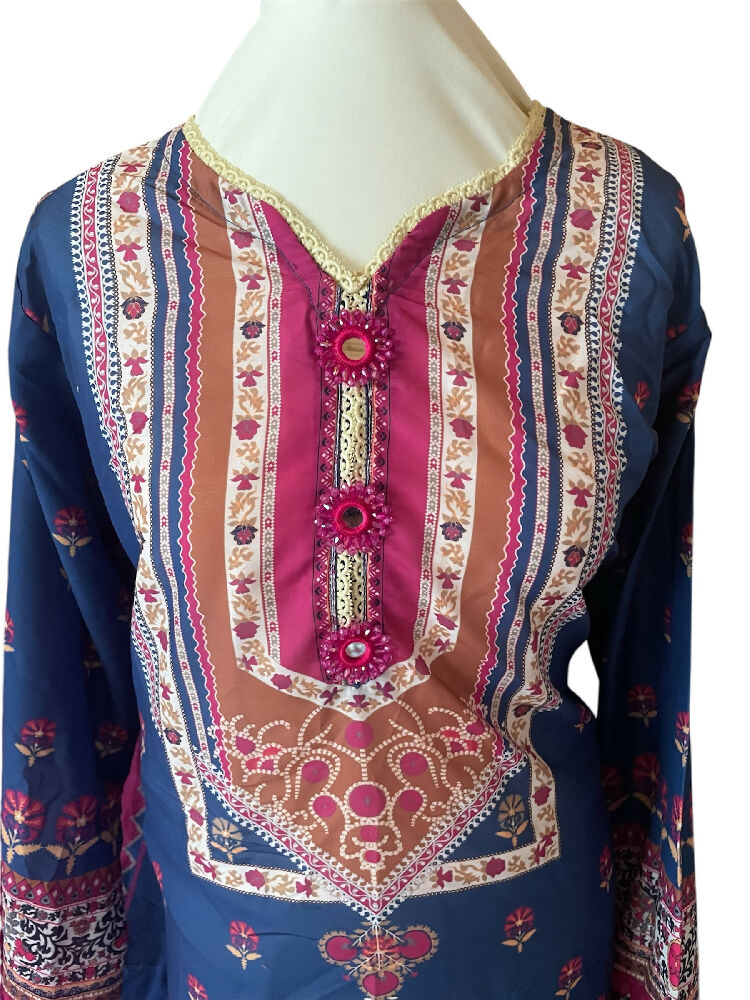 Cotton Sindhi Cadual Suit with Karhai