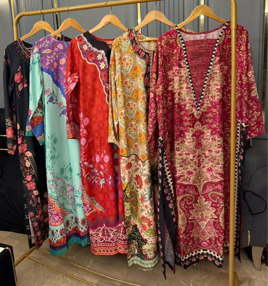 Swisssilk long kaftans