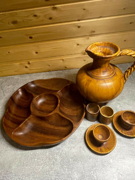 Antiken Porzellan aus Holz