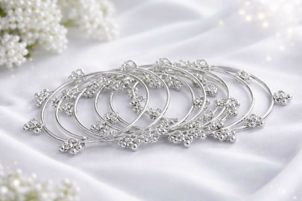 Kashmiri Churhiyan Silver Color